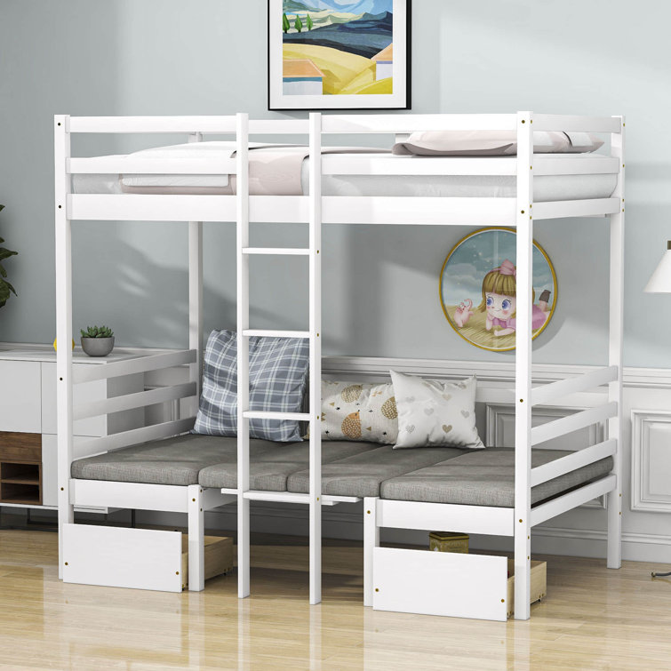 Harriet Bee Elisamuel Kids Twin Loft Bed with Drawers Wayfair